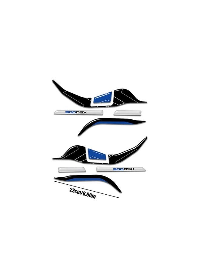 Voge Valico 900DSX 2024 Avio Blue 3D Resin Handguard Stickers Kit PVC Durable Waterproof - Image 2